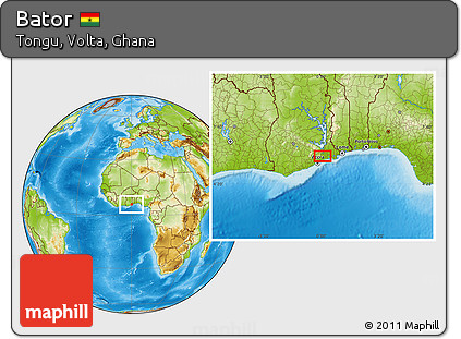 Physical Location Map of Bator