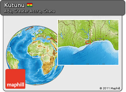 Physical Location Map of Kutunu