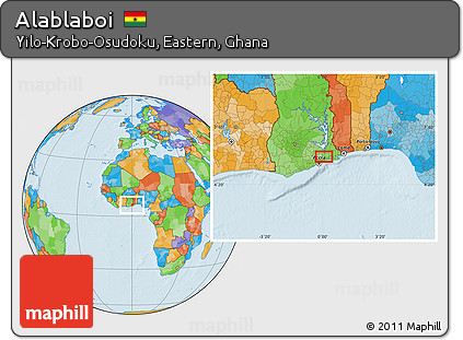 Political Location Map of Alablaboi