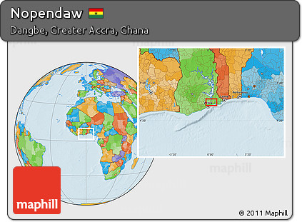 Political Location Map of Nopendaw