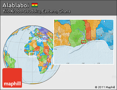 Political Location Map of Alablaboi