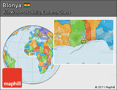 Political Location Map of Blonya