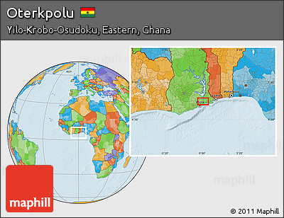 Political Location Map of Oterkpolu