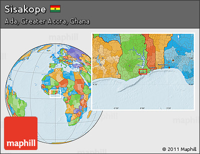 Political Location Map of Sisakope