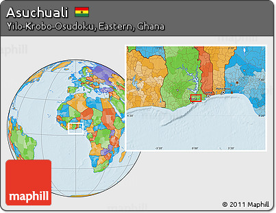 Political Location Map of Asuchuali