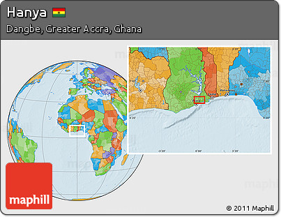Political Location Map of Hanya