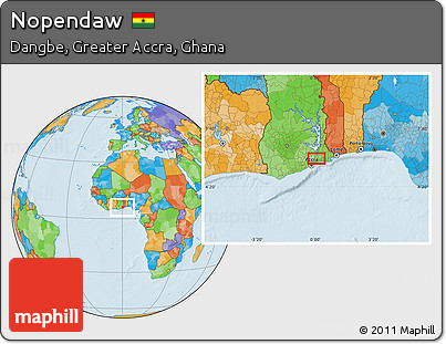 Political Location Map of Nopendaw