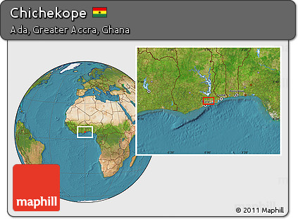 Satellite Location Map of Chichekope