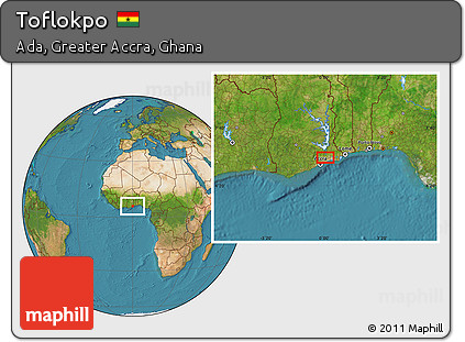Satellite Location Map of Toflokpo