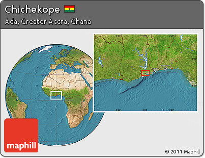 Satellite Location Map of Chichekope