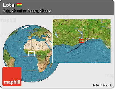 Satellite Location Map of Lota