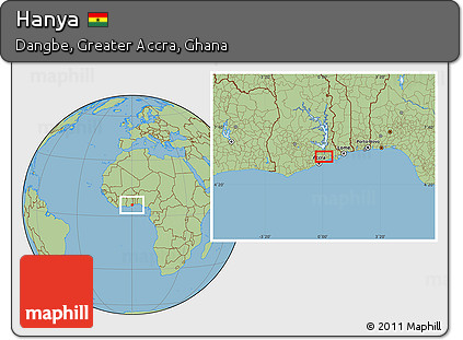 Savanna Style Location Map of Hanya