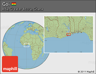 Savanna Style Location Map of Goi