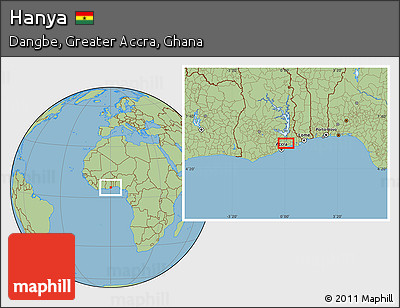 Savanna Style Location Map of Hanya
