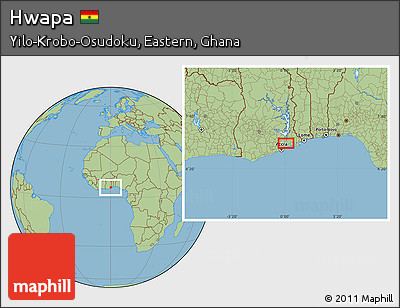 Savanna Style Location Map of Hwapa