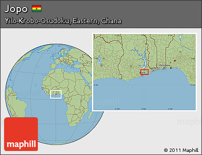 Savanna Style Location Map of Jopo