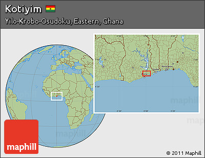 Savanna Style Location Map of Kotiyim