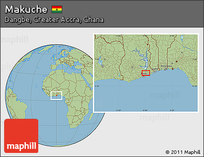 Savanna Style Location Map of Makuche