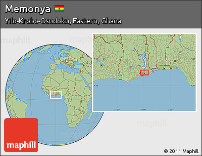 Savanna Style Location Map of Memonya