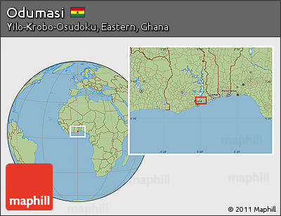 Savanna Style Location Map of Odumasi