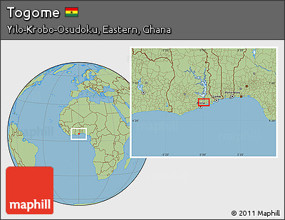 Savanna Style Location Map of Togome