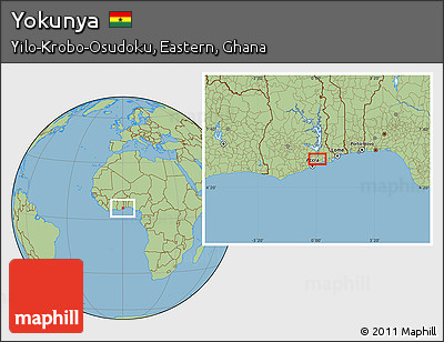 Savanna Style Location Map of Yokunya