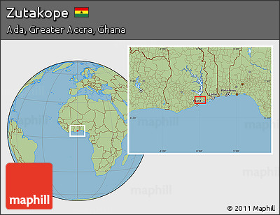 Savanna Style Location Map of Zutakope