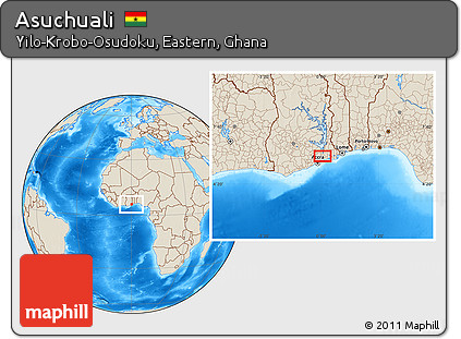 Shaded Relief Location Map of Asuchuali