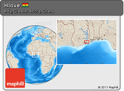 Shaded Relief Location Map of Hlove