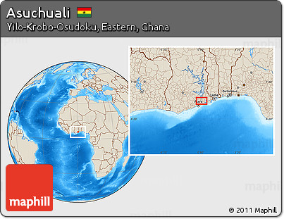 Shaded Relief Location Map of Asuchuali