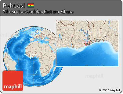 Shaded Relief Location Map of Pehuasi