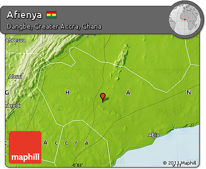 Physical Map of Afienya