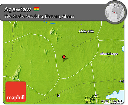 Physical Map of Agawtaw