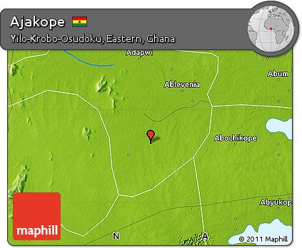 Physical Map of Ajakope