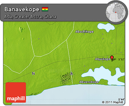 Physical Map of Banavekope