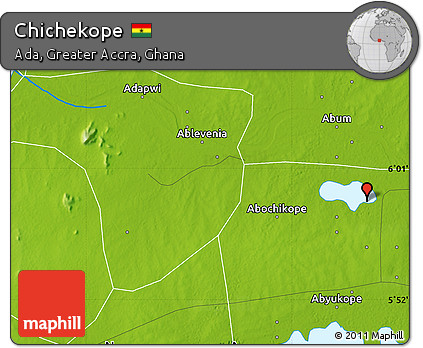 Physical Map of Chichekope