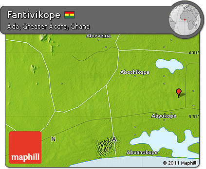 Physical Map of Fantivikope