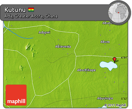 Physical Map of Kutunu