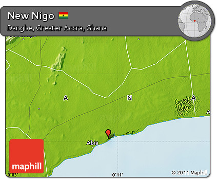 Physical Map of New Nigo
