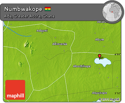 Physical Map of Numbwakope
