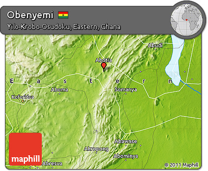 Physical Map of Obenyemi