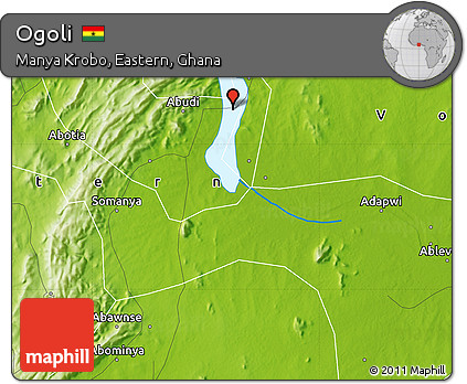 Physical Map of Ogoli