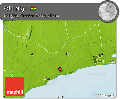 Physical Map of Old Nigo