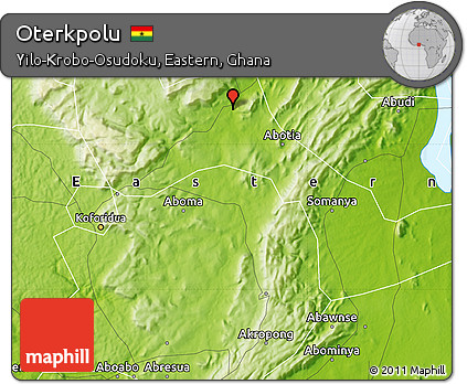 Physical Map of Oterkpolu