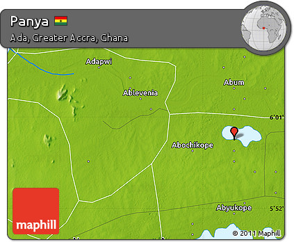 Physical Map of Panya