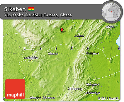 Physical Map of Sikaben
