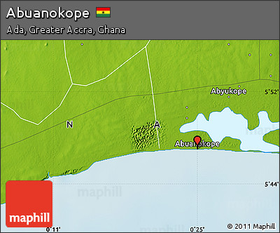 Physical Map of Abuanokope