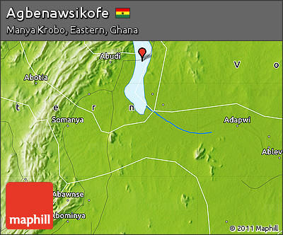 Physical Map of Agbenawsikofe