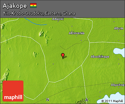 Physical Map of Ajakope