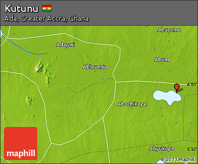 Physical Map of Kutunu